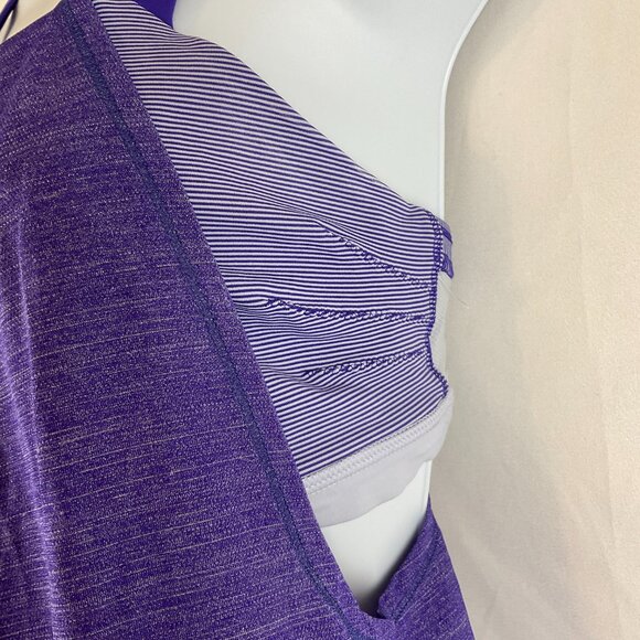 Lululemon Rest Less Tank 8 Heathered Wee Stripe Bruised Berry Purple - Picture 8 of 13